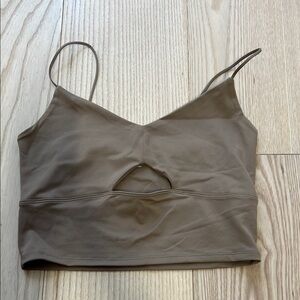 Abercrombie Tan Crop Top with cut out